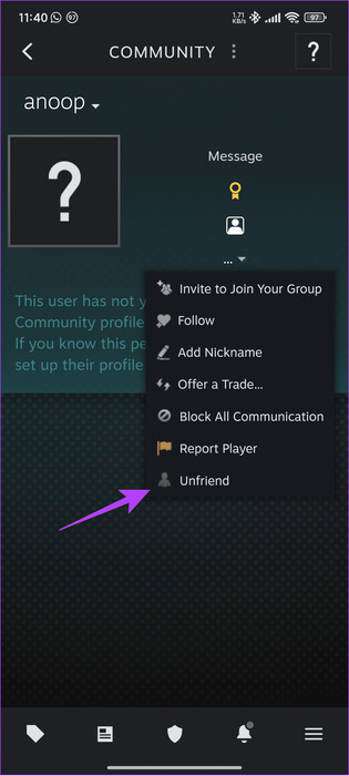 Choose-Unfriend كيفية إضافة أصدقاء على Steam دون الدفع