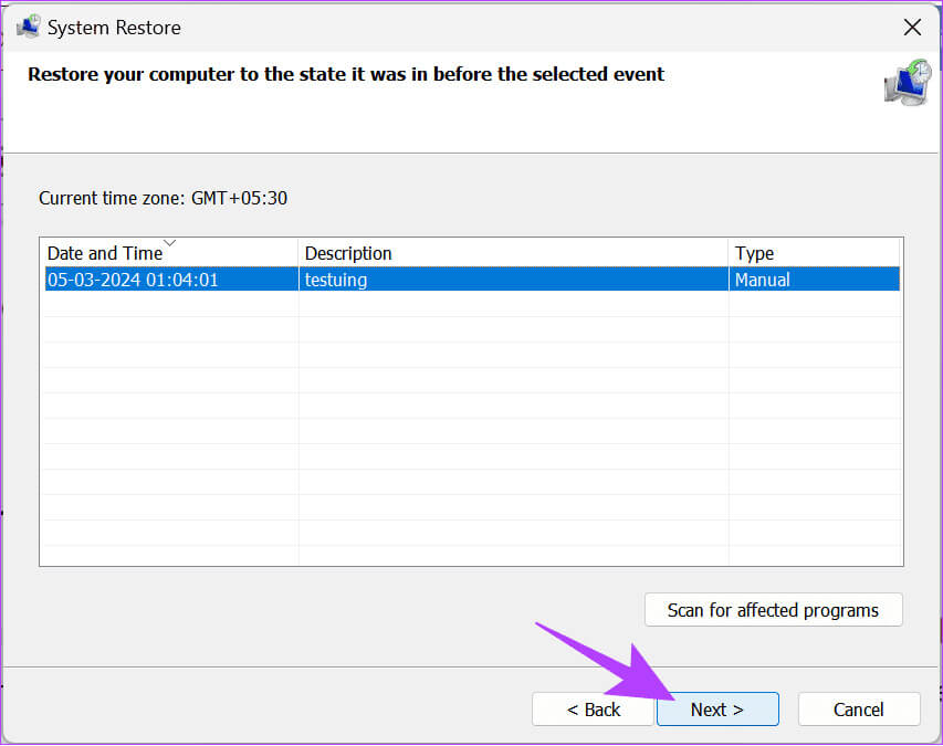 Choose-the-files-and-then-click-Next 6 طرق لإصلاح خطأ تلف سلة المحذوفات على Windows 11