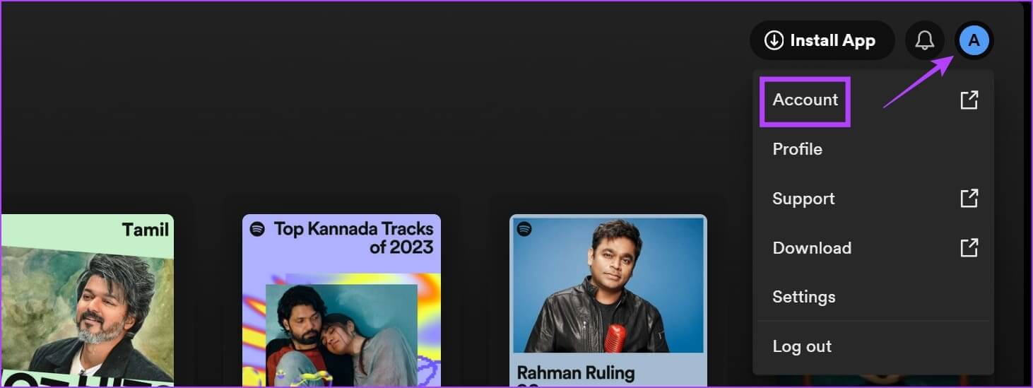Click-on-Account-3 كيفية شراء الكتب الصوتية والاستماع إليها على Spotify