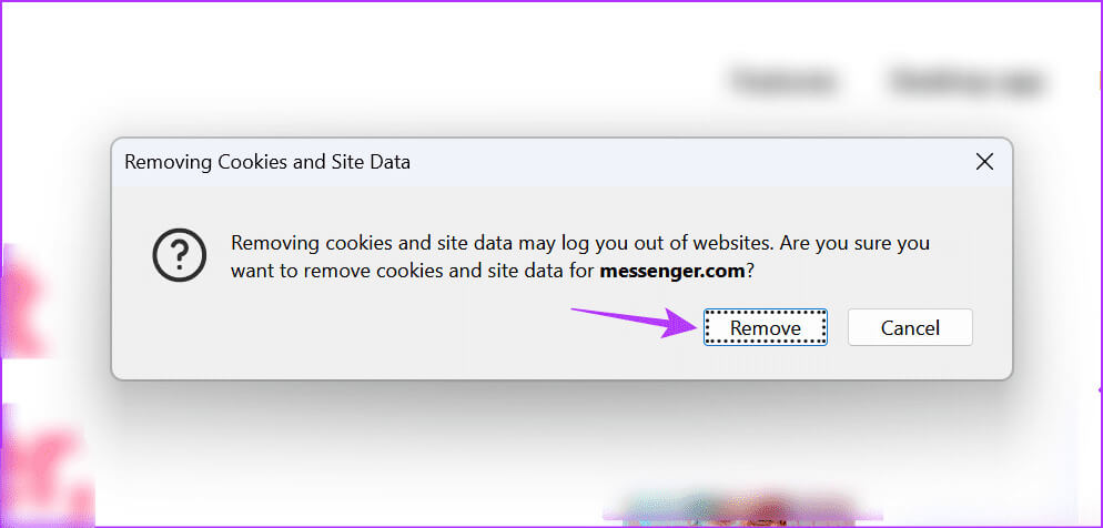 Click-on-Remove-Firefox كيفية مسح ذاكرة التخزين المؤقت لبرنامج Messenger على أي جهاز