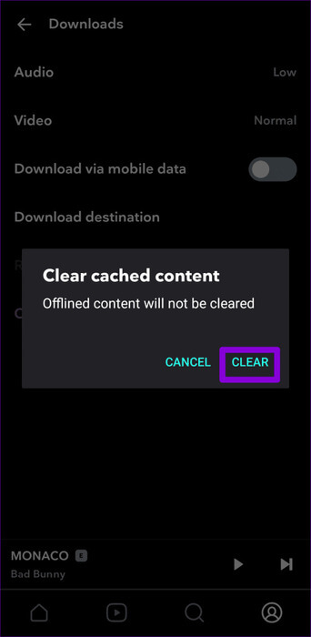 Confim-Clear-Tidal-App-Cache-500x1024-1 أفضل 7 طرق لإصلاح مشكلة عدم عمل Tidal على Android وiPhone
