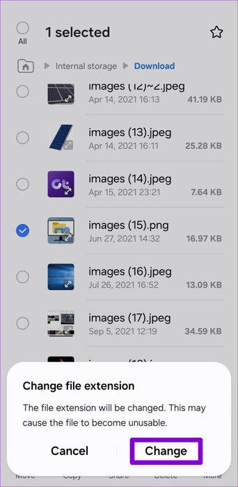 Confirm-Change-File-Type-or-Extension-on-Samsung-Galaxy-Phone-500x1024-1 كيفية تغيير نوع الملف (الامتداد) على Android