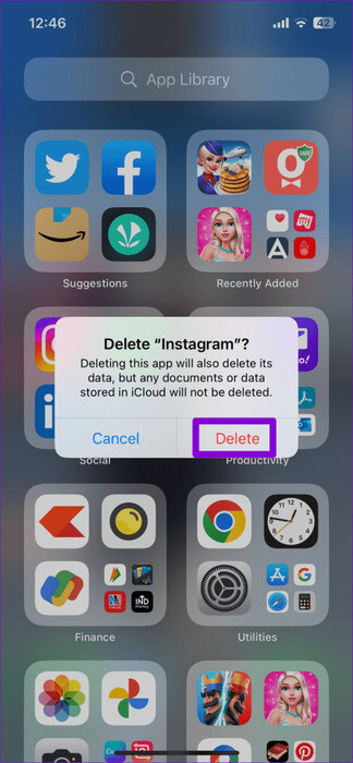 Confirm-Delete-Instagram-App-From-iPhone-474x1024-1 ماذا يعني "Challenge Required" على Instagram وكيفية إصلاحه