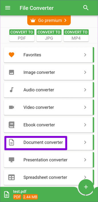 Convert-a-PDF-in-File-Converter-App-on-Android-500x1024-1 كيفية تغيير نوع الملف (الامتداد) على Android