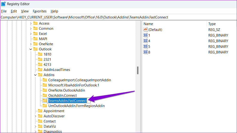Copy-Registry-Key-Name-on-Windows أفضل 6 إصلاحات لوظيفة Outlook الإضافية المفقودة أو التي لا تعمل على Windows