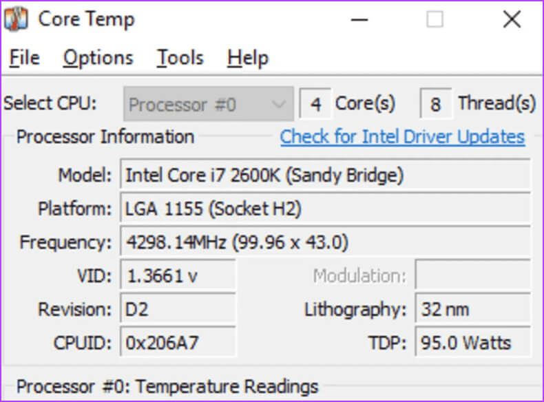 Core-Temp-tool أفضل 8 برامج لمراقبة درجة الحرارة والتحكم بها في Windows