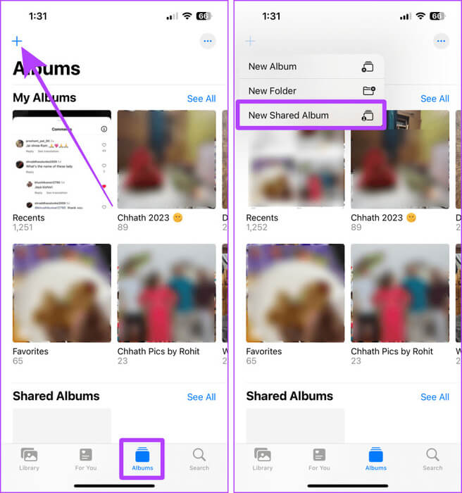Create-a-Shared-Album-on-iPhone 9 طرق لتنظيم الصور على iPhone