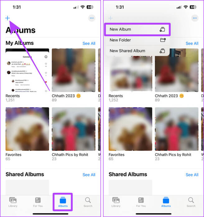 Create-an-Album-on-iPhone-1 9 طرق لتنظيم الصور على iPhone