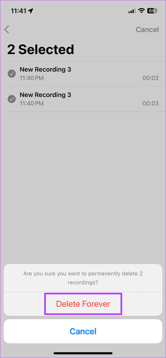 Deleted-Voice-Memos-app-trash 6 طرق للعثور على سلة المهملات وإفراغها على iPhone