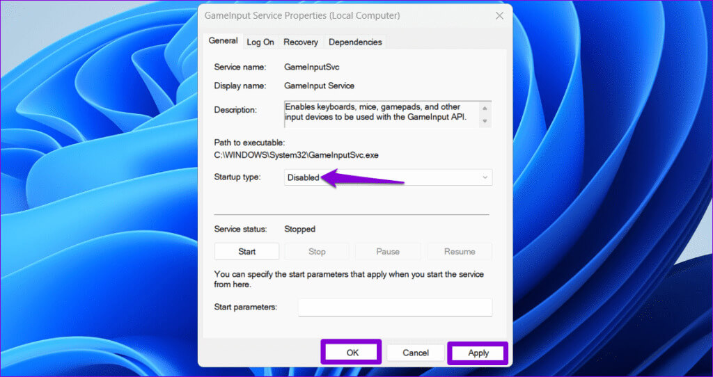 Disable-GameInput-Service-on-Windows-1024x542-1 5 طرق لإيقاف خدمة Microsoft GameInput من تعطل جهاز الكمبيوتر الذي يعمل بنظام Windows