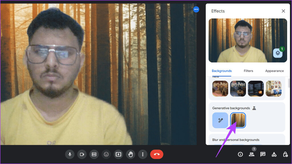 Disable-the-selected-background-by-clicking-on-it-again-1024x577-1 كيفية إنشاء خلفية Google Meet باستخدام Gemini AI