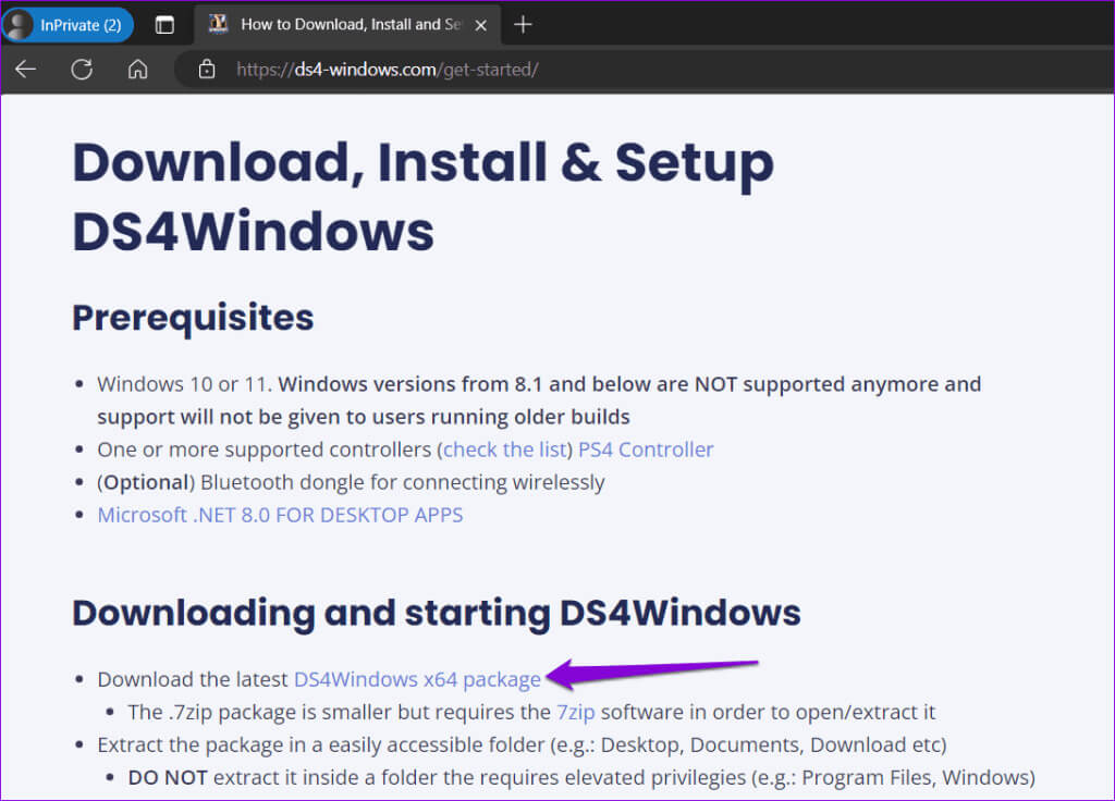 Download-DS4Windows-Package-1024x736-1 كيفية التحقق من بطارية وحدة التحكم DualSense على جهاز PS5 أو الكمبيوتر الشخصي