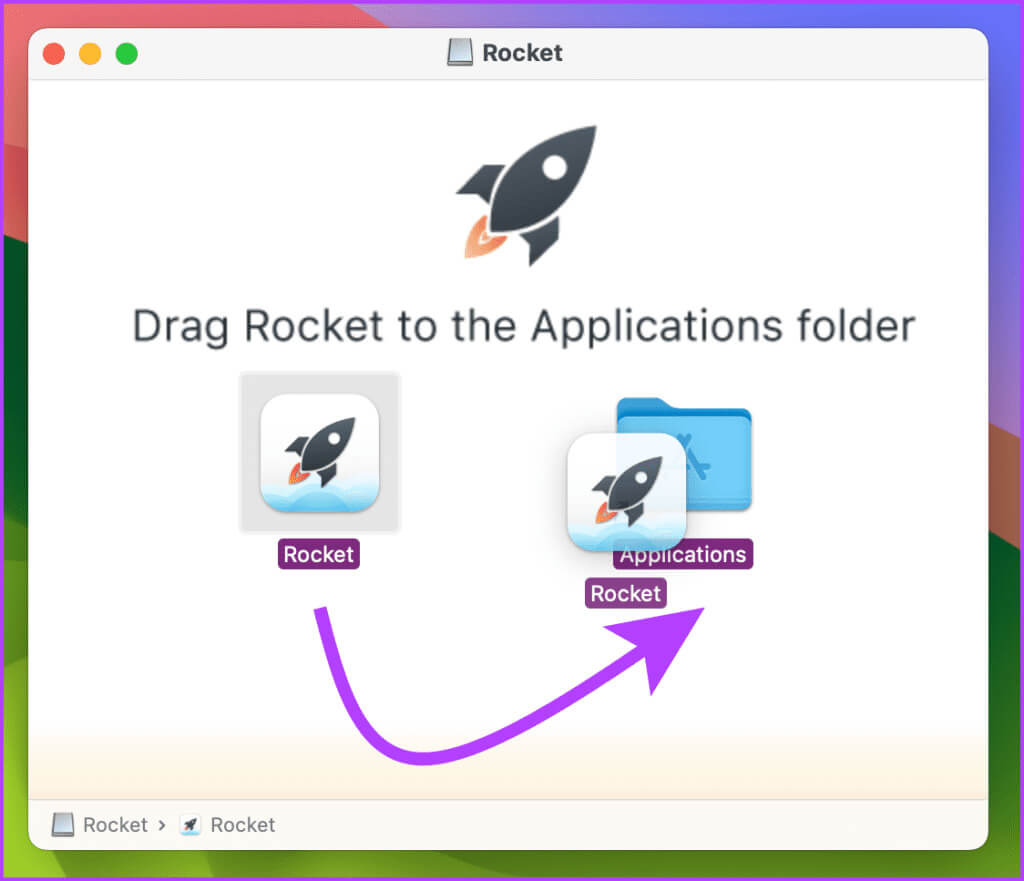 Drag-and-drop-Rocket-into-Applications-folder-1024x881-1 8 أفضل التطبيقات المساعدة لجهاز Mac لتسريع سير عملك