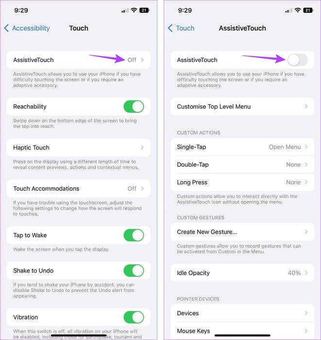 Enable-assistive-touch كيفية مسح ذاكرة الوصول العشوائي على iPhone