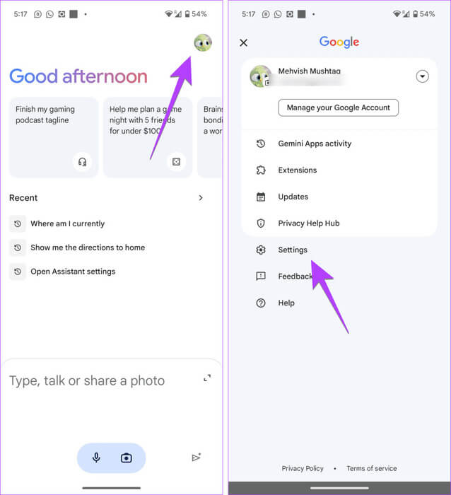 Google-Gemini-App-settings-934x1024-1 4 طرق للرجوع إلى Google Assistant من Gemini