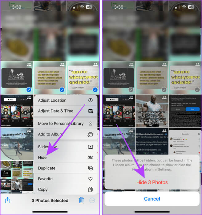 Hide-Photos-on-iPhone 9 طرق لتنظيم الصور على iPhone