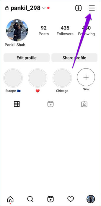 Instagram-App-Menu-3-500x1024-1 كيفية إيقاف منشورات وإشعارات Threads من الظهور على Instagram