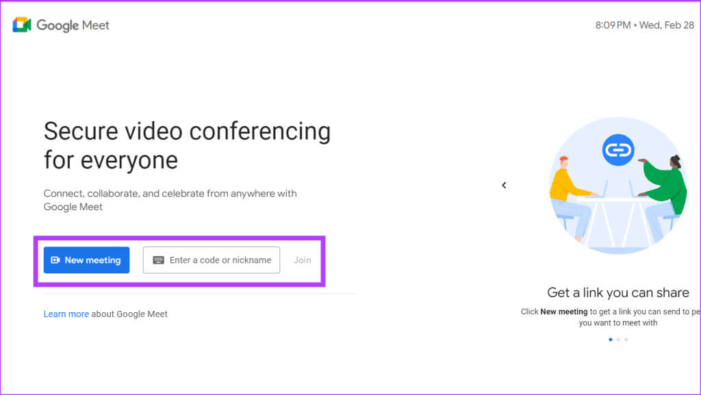 Join-a-meeting-with-the-help-of-a-meeting-code-or-Create-a-new-meeting-1-1024x577-1 كيفية إنشاء خلفية Google Meet باستخدام Gemini AI