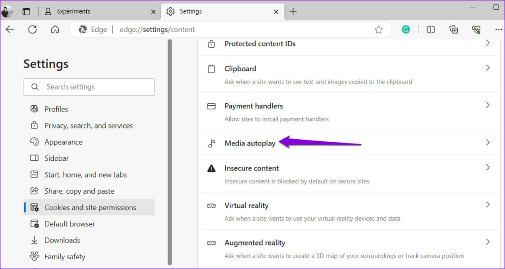 Media-Autoplay-in-Edge-1024x547-1 كيفية تعطيل التشغيل التلقائي للصوت والفيديو في Microsoft Edge