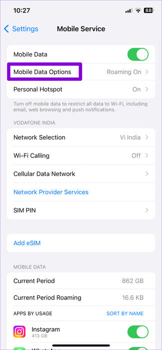 Mobile-Data-Options-on-iPhone-1-474x1024-1 أفضل 9 إصلاحات لخطأ "تعذر تنشيط شبكة البيانات الخلوية" على iPhone