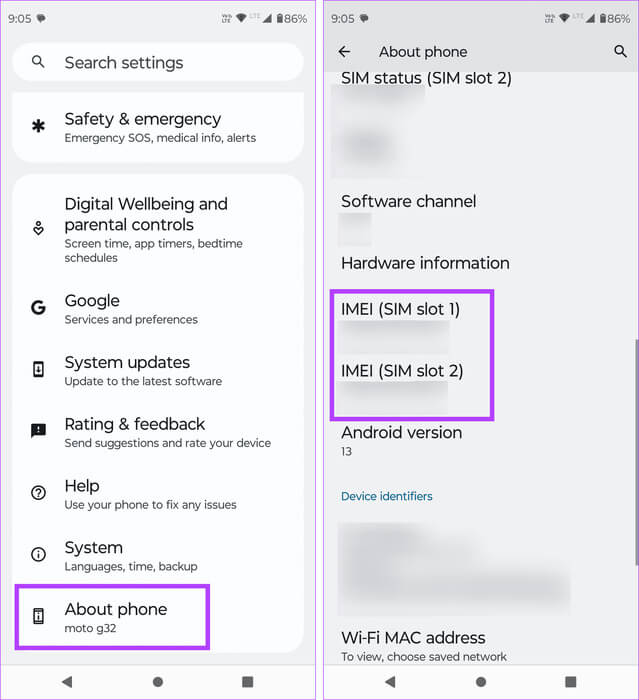 Open-About-Phone-Android كيفية العثور على رقم IMEI على Android (مع/بدون هاتف)