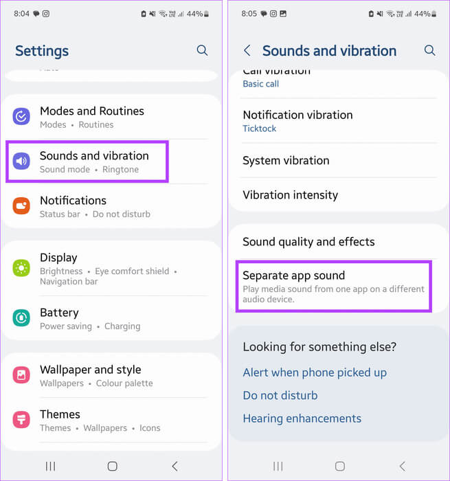 Open-Sound-settings-1 ما هو صوت التطبيق المنفصل من Samsung وكيفية استخدامه