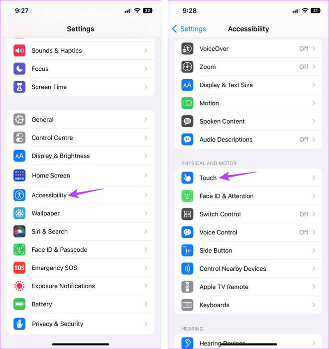 Open-accessibility-settings-2 كيفية مسح ذاكرة الوصول العشوائي على iPhone
