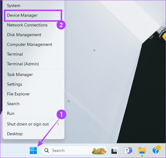 Opening-the-device-manger أفضل 8 إصلاحات لشريط تمرير مستوى الصوت في Windows 11 عالق على الشاشة