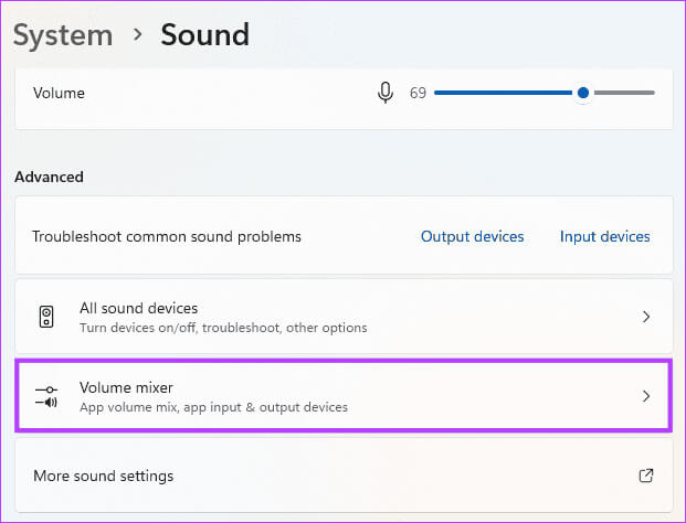 Opening-volume-mixer-settings أفضل 8 إصلاحات لشريط تمرير مستوى الصوت في Windows 11 عالق على الشاشة
