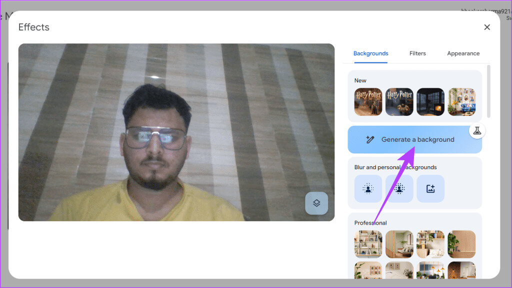 Press-the-Generate-a-background-button-1024x577-1 كيفية إنشاء خلفية Google Meet باستخدام Gemini AI