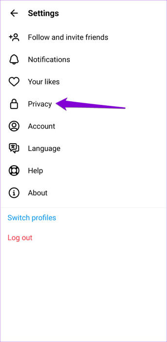 Privacy-Menu-on-Threads-App-500x1024-1 كيفية إيقاف منشورات وإشعارات Threads من الظهور على Instagram