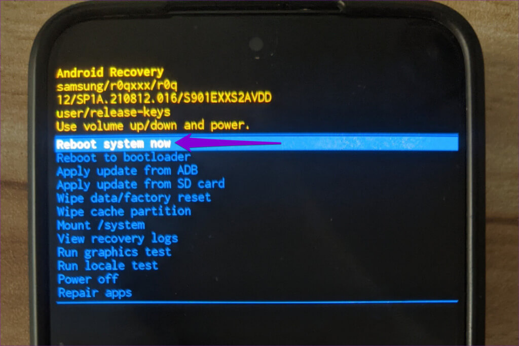 Reboot-Android-Phone-From-Recovery-Mode-1024x683-1 أفضل 7 إصلاحات لمشكلة شاشة الموت السوداء على هاتف Samsung Galaxy