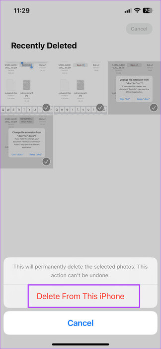 Remove-deleted-photos 6 طرق للعثور على سلة المهملات وإفراغها على iPhone