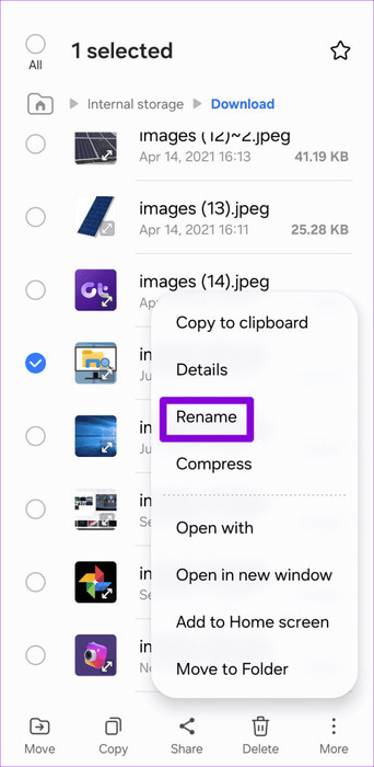 Rename-File-in-My-Files-App-500x1024-1 كيفية تغيير نوع الملف (الامتداد) على Android