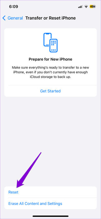 Reset-Menu-on-iPhone-474x1024-1 أفضل 9 إصلاحات لخطأ "تعذر تنشيط شبكة البيانات الخلوية" على iPhone