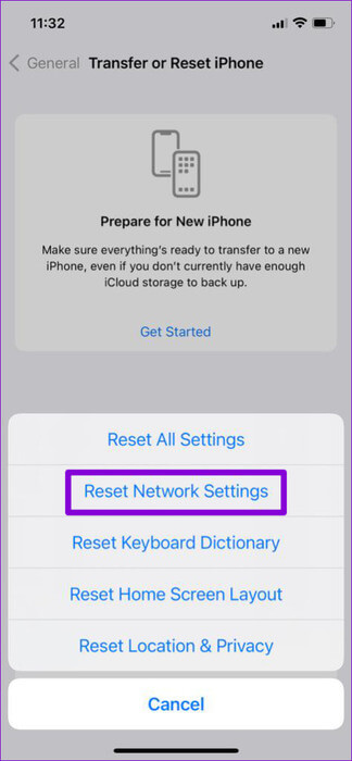 Reset-Network-Settings-on-iPhone-474x1024-1 أفضل 9 إصلاحات لخطأ "تعذر تنشيط شبكة البيانات الخلوية" على iPhone