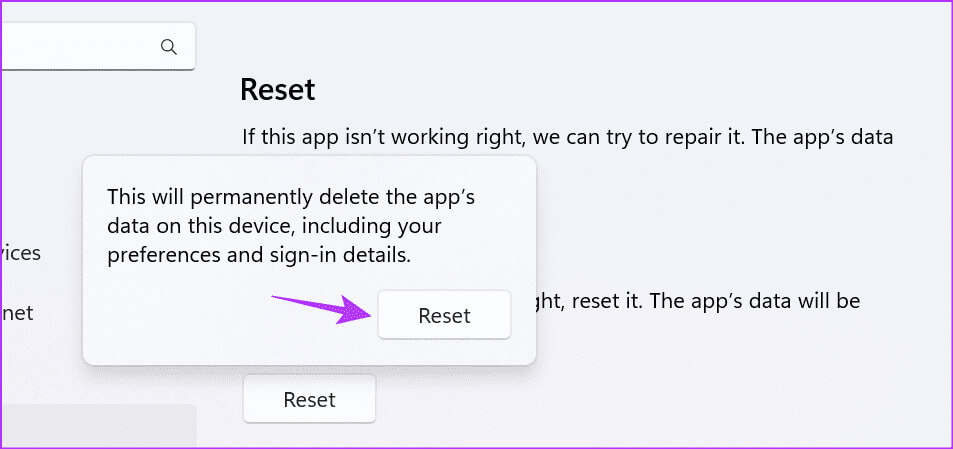 Reset-app-data-Windows كيفية مسح ذاكرة التخزين المؤقت لبرنامج Messenger على أي جهاز