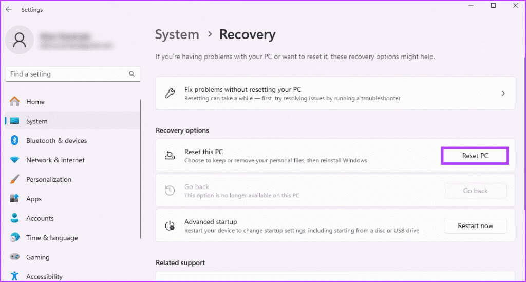 Reset-this-PC-1-1024x549-1 أفضل 5 إصلاحات لشاشة الموت الخضراء على Windows 11