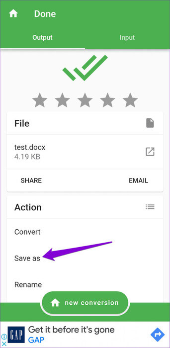 Save-Converted-File-Using-File-Converter-App-on-Android-500x1024-1 كيفية تغيير نوع الملف (الامتداد) على Android