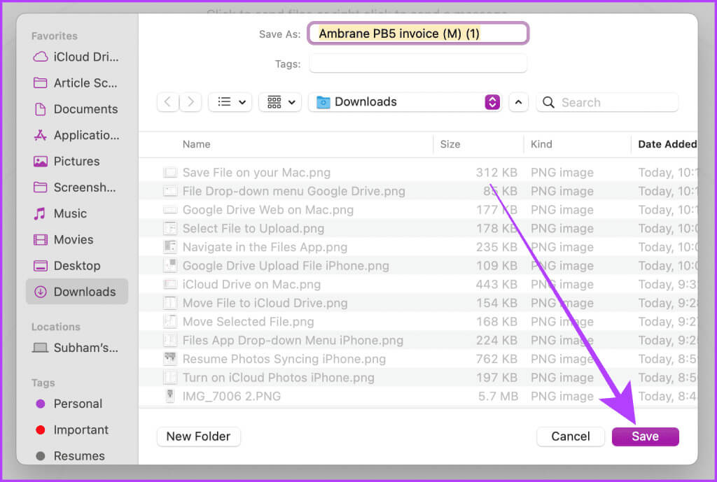 Save-Files-Finder-Window-1024x689-1 5 أسهل طرق لنقل الملفات من iPhone إلى Mac