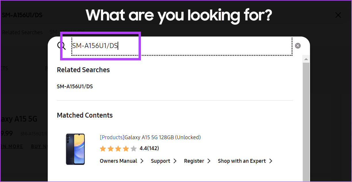 Search-model-number كيفية التحقق من المعالج على هاتف Android الخاص بك (بما في ذلك Samsung)