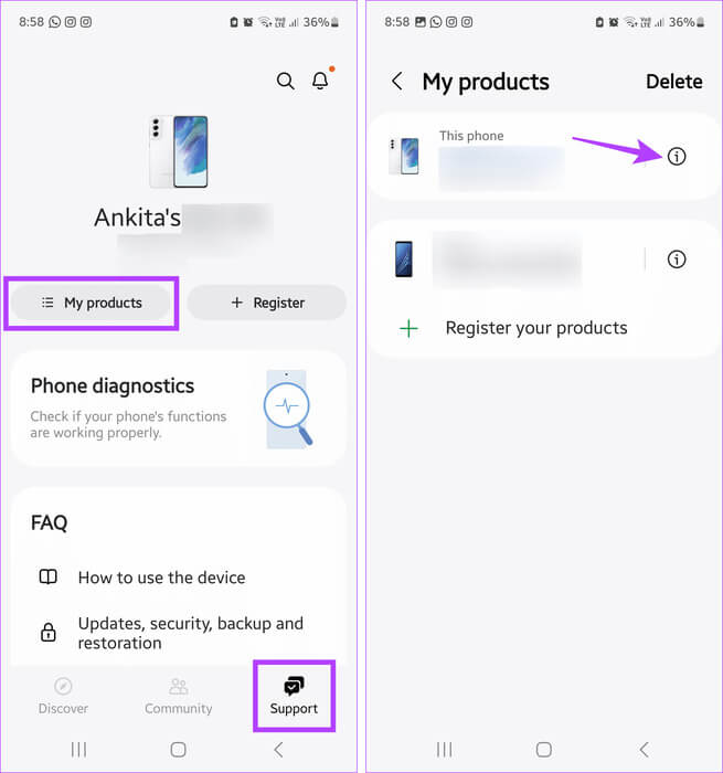See-registered-products كيفية العثور على رقم IMEI على Android (مع/بدون هاتف)