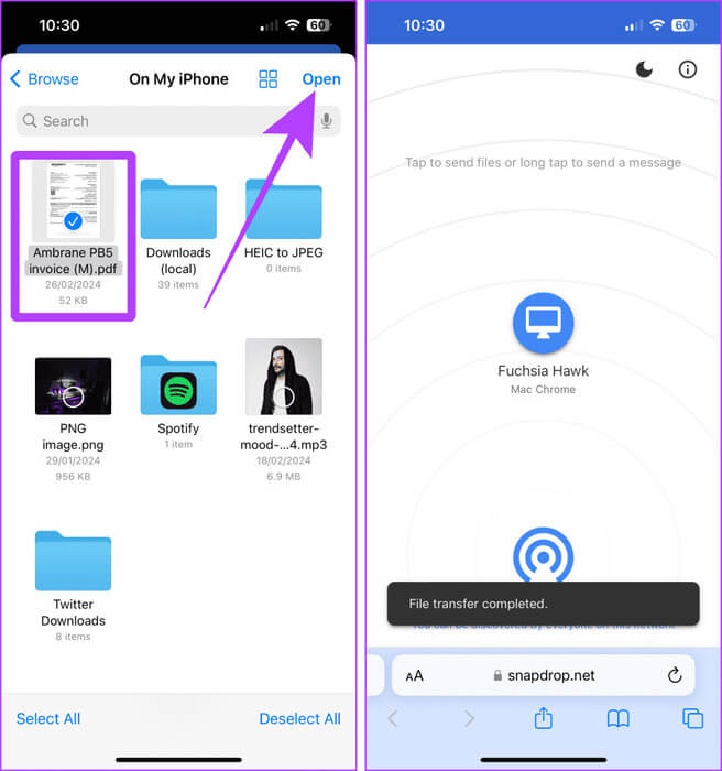 Select-File-to-Tranfer-to-Mac 5 أسهل طرق لنقل الملفات من iPhone إلى Mac