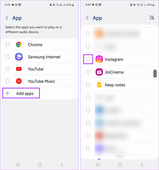 Select-the-app-3 ما هو صوت التطبيق المنفصل من Samsung وكيفية استخدامه