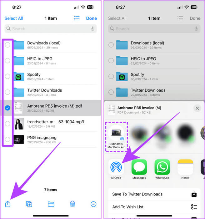 Share-Sheet-Files-App-iPhone 5 أسهل طرق لنقل الملفات من iPhone إلى Mac