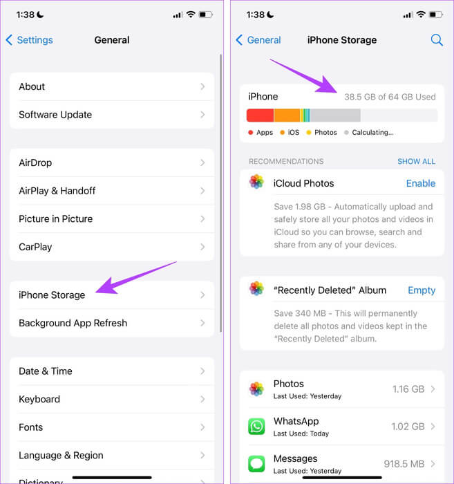 Storage-Usage 5 طرق لإصلاح عدم تحديث iOS تلقائيًا بين عشية وضحاها
