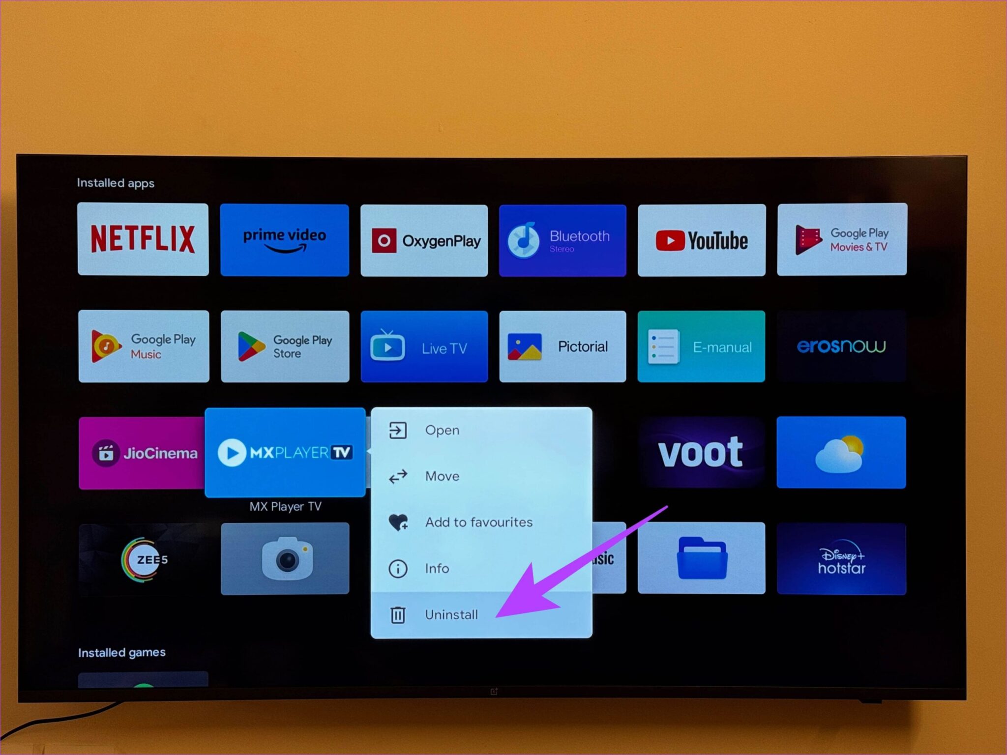 Tap-Delete-1-scaled كيفية إزالة متابعة المشاهدة من صفحة Android TV الرئيسية
