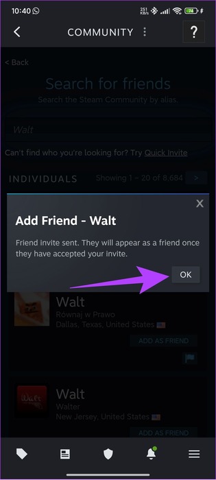 Tap-Ok-to-confirm-9 كيفية إضافة أصدقاء على Steam دون الدفع