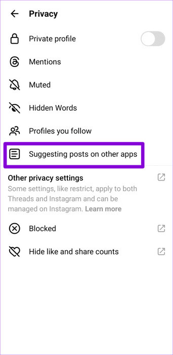 Threads-Post-Suggestions-on-Instagram-and-Facebook-500x1024-1 كيفية إيقاف منشورات وإشعارات Threads من الظهور على Instagram