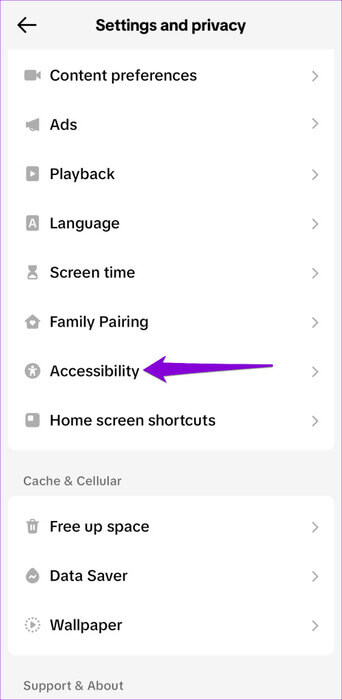 TikTok-Accessibility-Settings-on-Phone-500x1024-1 لماذا يتأخر TikTok على Android أو iPhone وكيفية إصلاحه